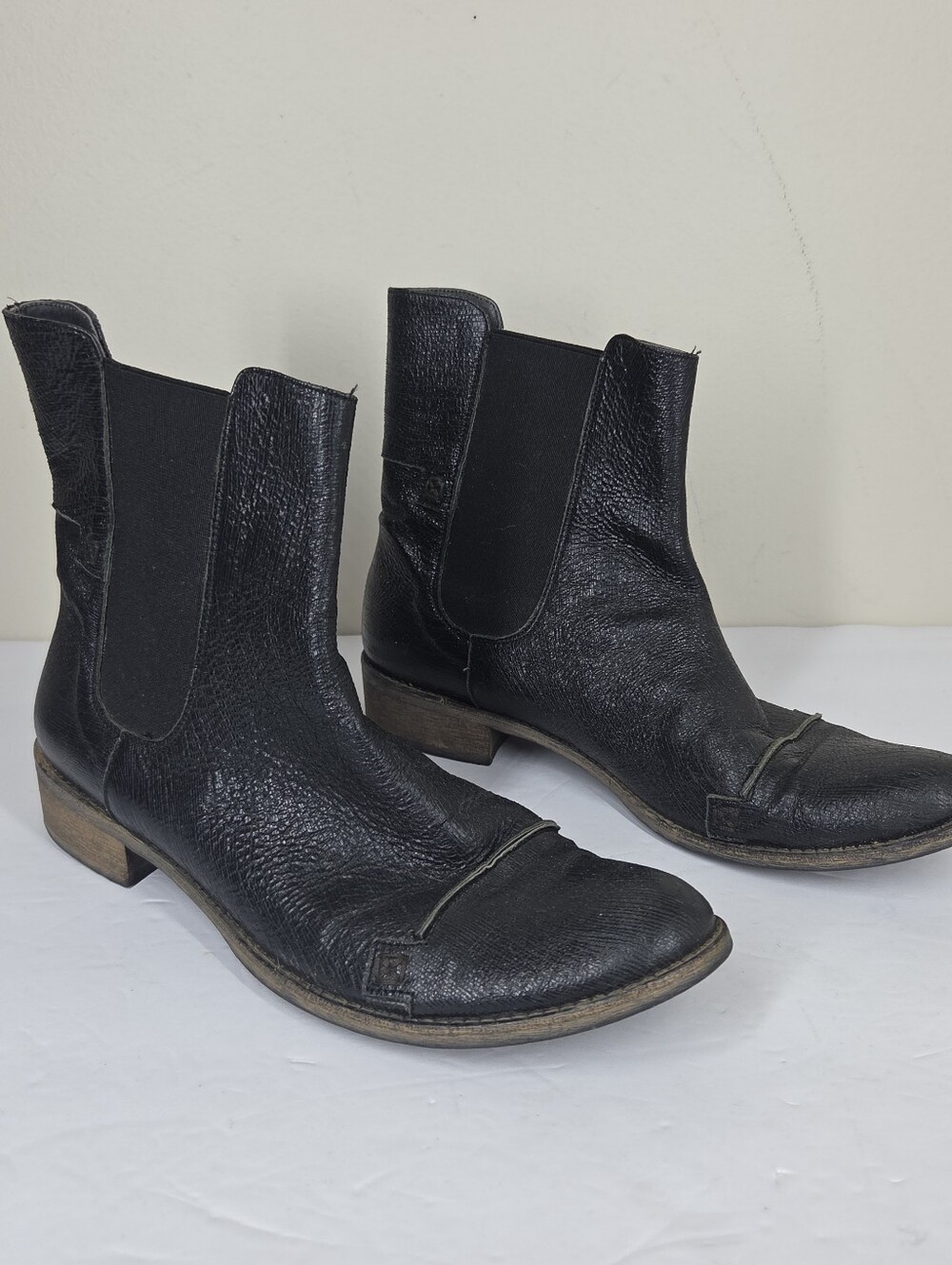 Charles David Italy Crackle Leather Ankle Chesea Boot Bootie 10
